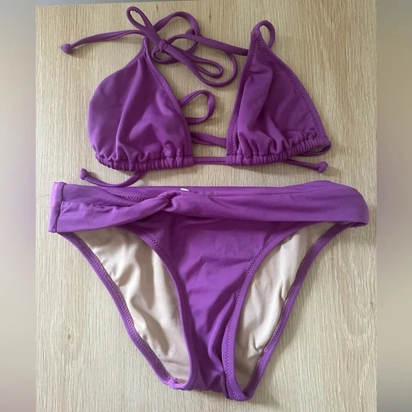 J crew Purple Bikini Set - Picture 2 of 6